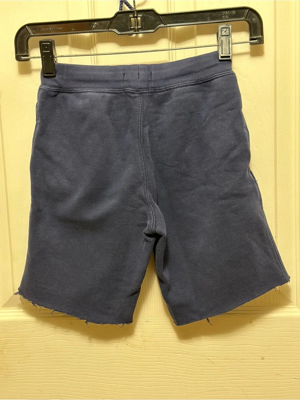 Ralph Lauren Navy Cotton Drawstring Athletic Shorts with Red Polo Logo